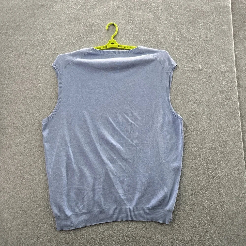 Polo Ralph Lauren Men Sweater 1TX Light Blue Vest Embroidered Logo Sleeveless